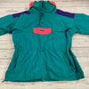 Vintage Columbia Teal Pullover Nylon Ski Jacket Men Size XL Pack Away Hood