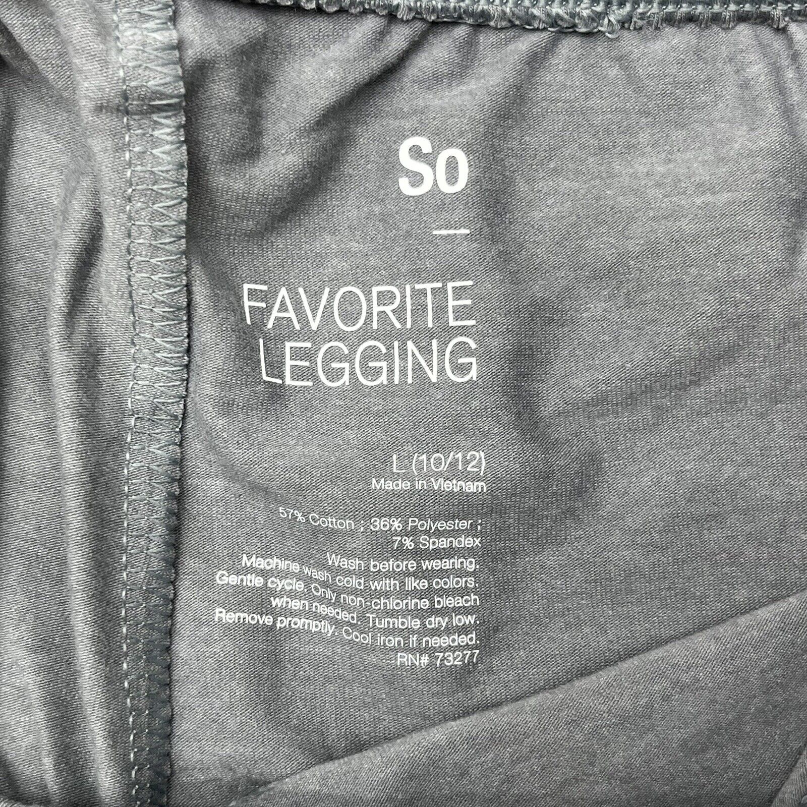 So Gray Favorite Long Leggings Girls Size Large (10/12) NEW