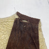 Vintage Ayala Factory Brown Suede Sherpa Lined Western Vest Mens 44
