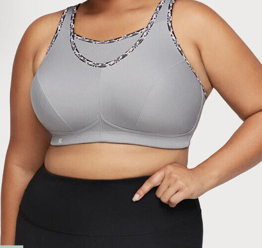 GLAMORISE 1006 Soft Gray No-Bounce Camisole Support Bra Womens Size 36 -  beyond exchange