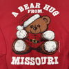 Vintage PM Enterprises A Bear Hug From Missouri Red Sweatshirt Adult Size XL