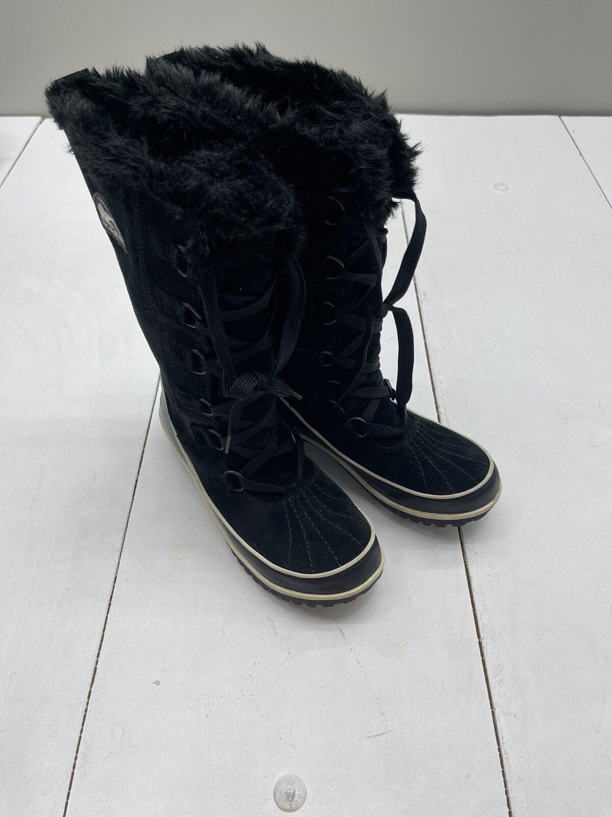 Sorel Tivoli II Tall Black Suede Waterproof Winter Boots Women’s 7.5 NL2093-010