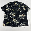 Rag &amp; Bone Black Floral Avery Print Short Sleeve Button Up Mens XL New