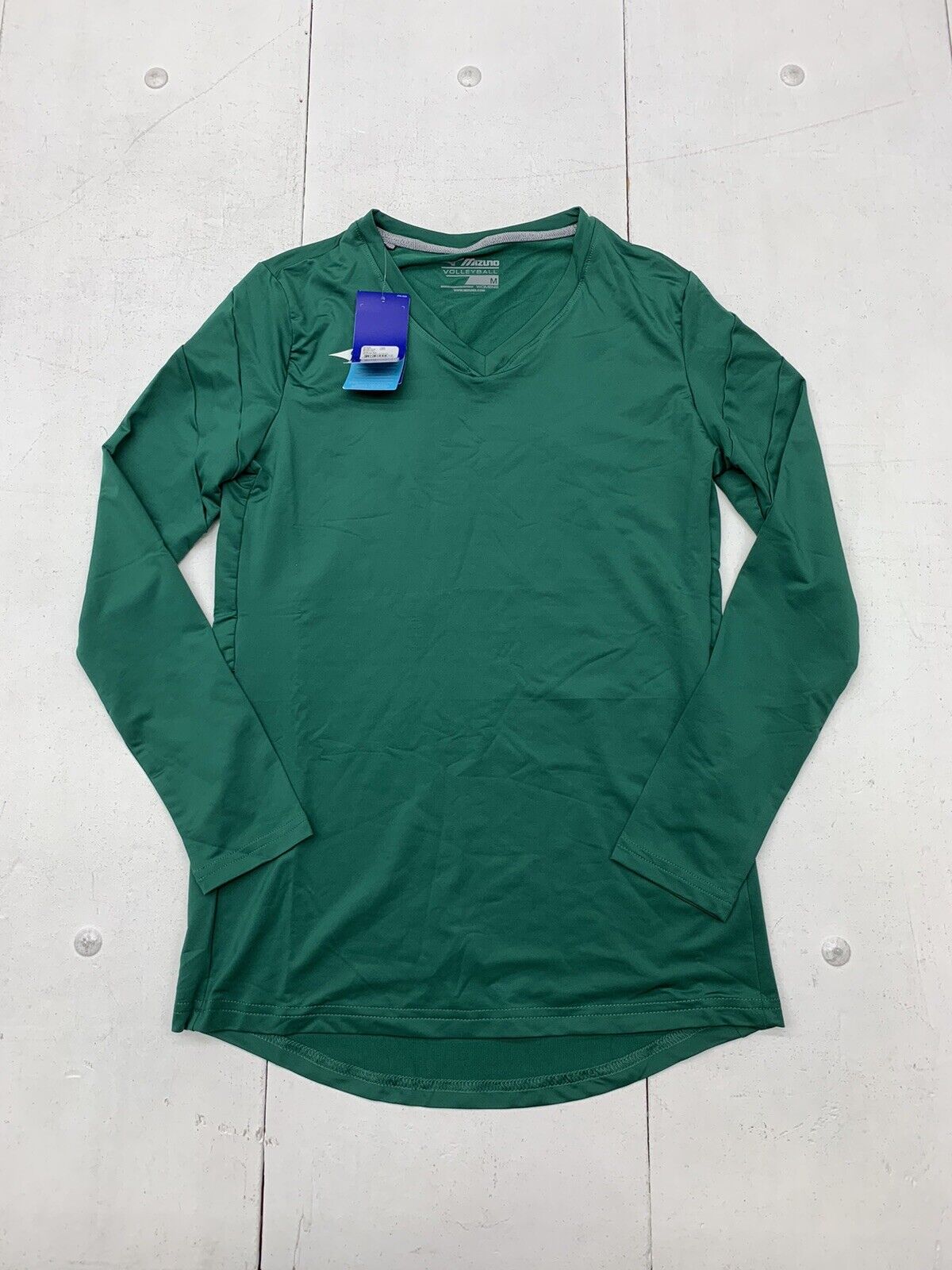 Mizuno Womens Green Long Sleeve Athletic Shirt Size Medium - beyond exchange