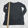 Loft Outlet Charcoal Gray V Neck Long Sleeve Sweater Women’s Size XS