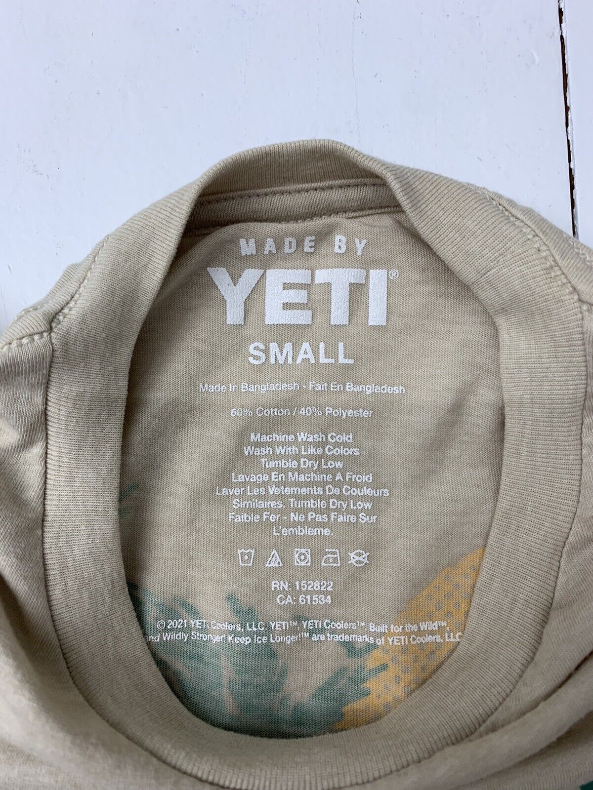 Yeti Mens Tan Short Sleeve Shirt Size Small - beyond exchange