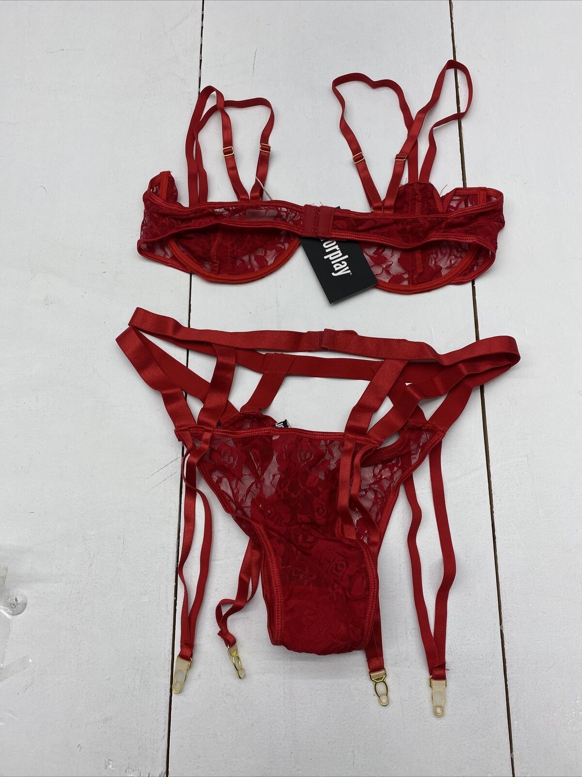 Forplay 771615 Red Buy Me Flowers Lingerie Set By ForPlay Size XLarge -  beyond exchange