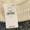 GAP Heavy Knit Stripped White Black Gray Sweater Men Size L NEW