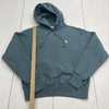 Champion Reverse Weave Hoodie Blue Mens Size Small
