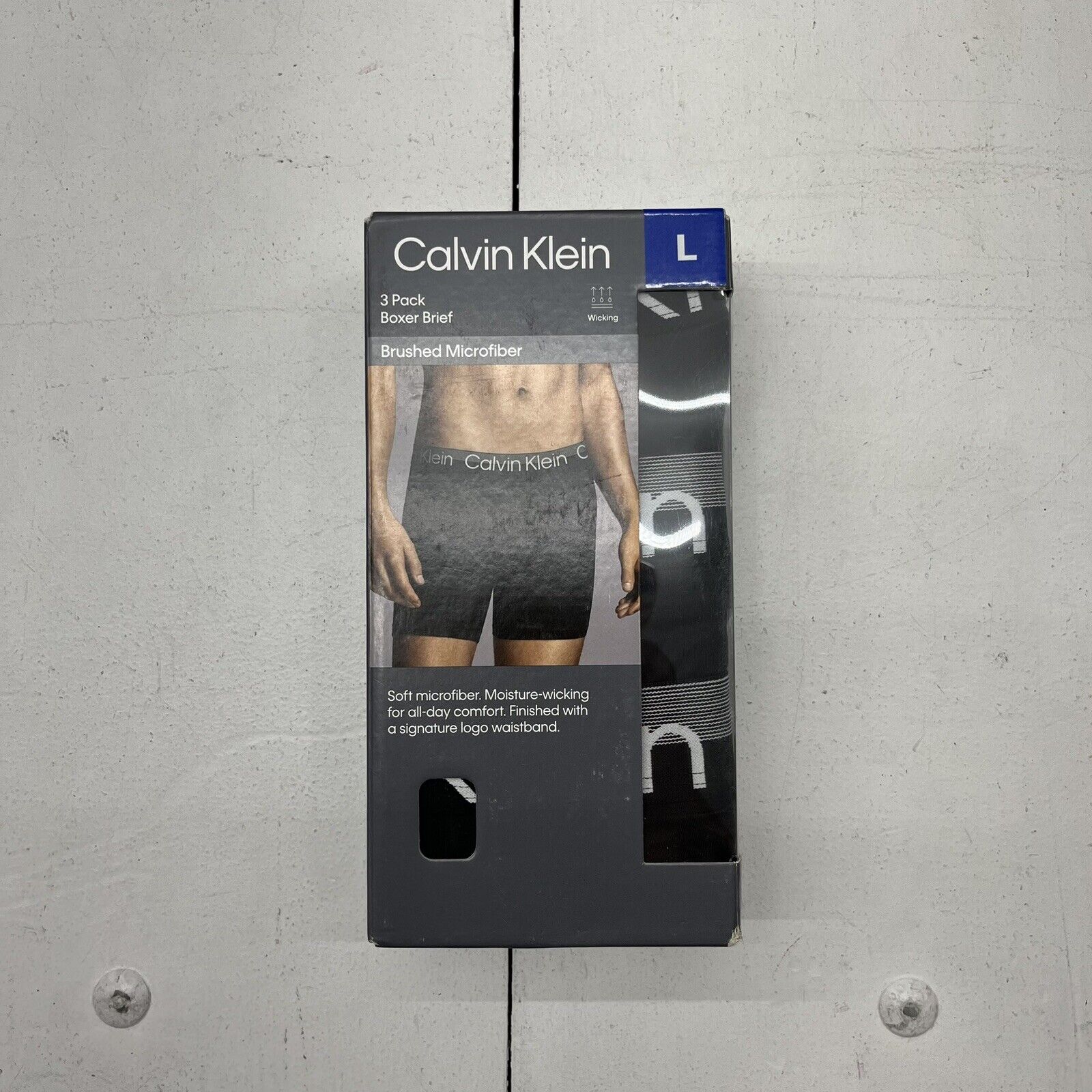 NEW Calvin Klein Men's Microfiber Mesh Boxer Brief, 3-pack Size XL