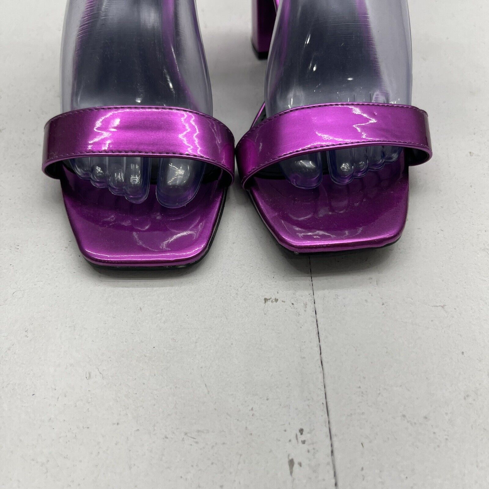 Women's Ankle Strap Stiletto Sandals Open Toe Purple Thin - Temu