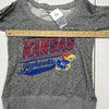 Pro Edge Gray KU Kansas Jayhawks NCAA Pullover Sweatshirt Junior Women Size M