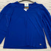 Calvin Klein Blue Blouse Shirt Sheer Long Sleeve Woman’s Size XS NEW