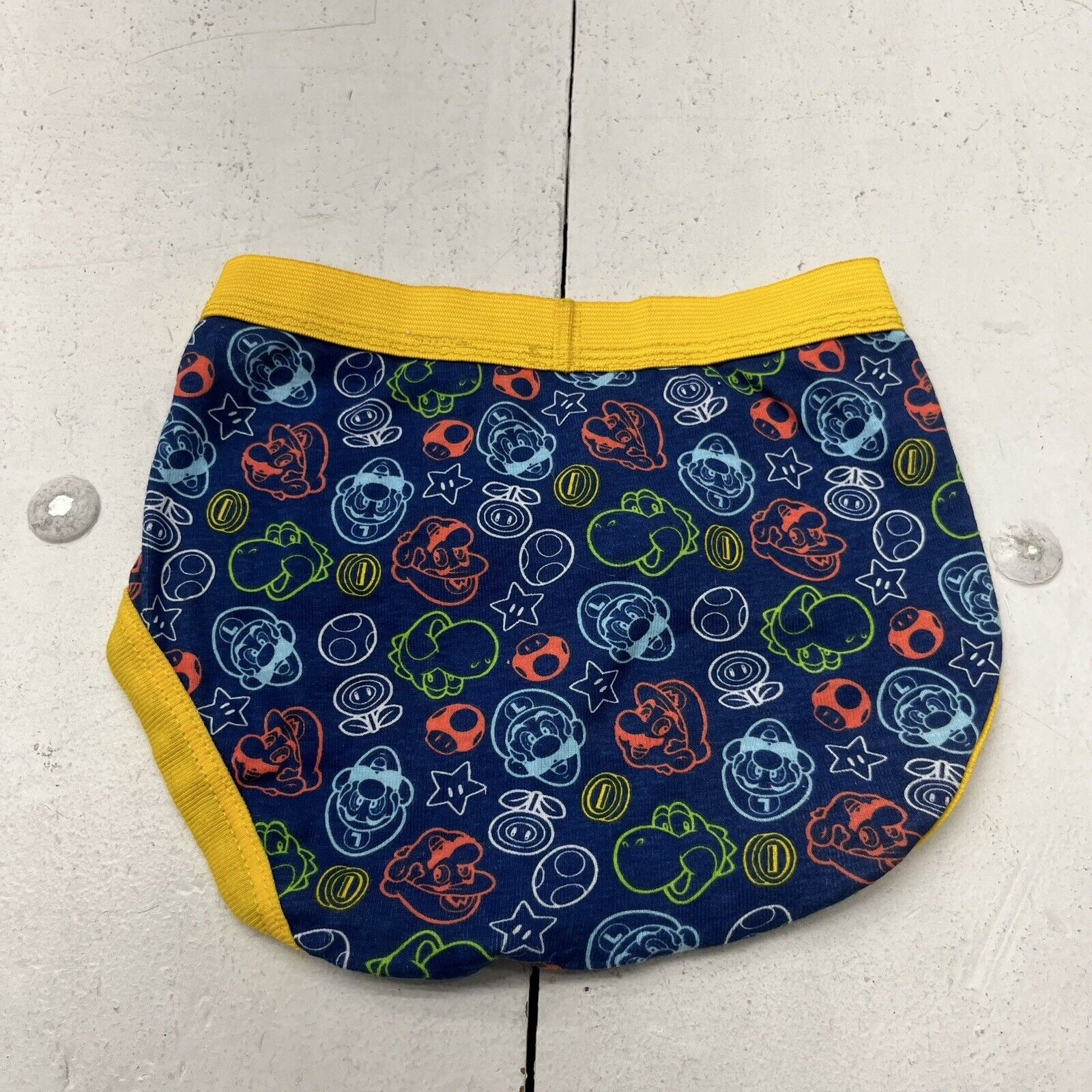 Super Mario Blue & Yellow Printed Underwear Boys Size 4 NEW