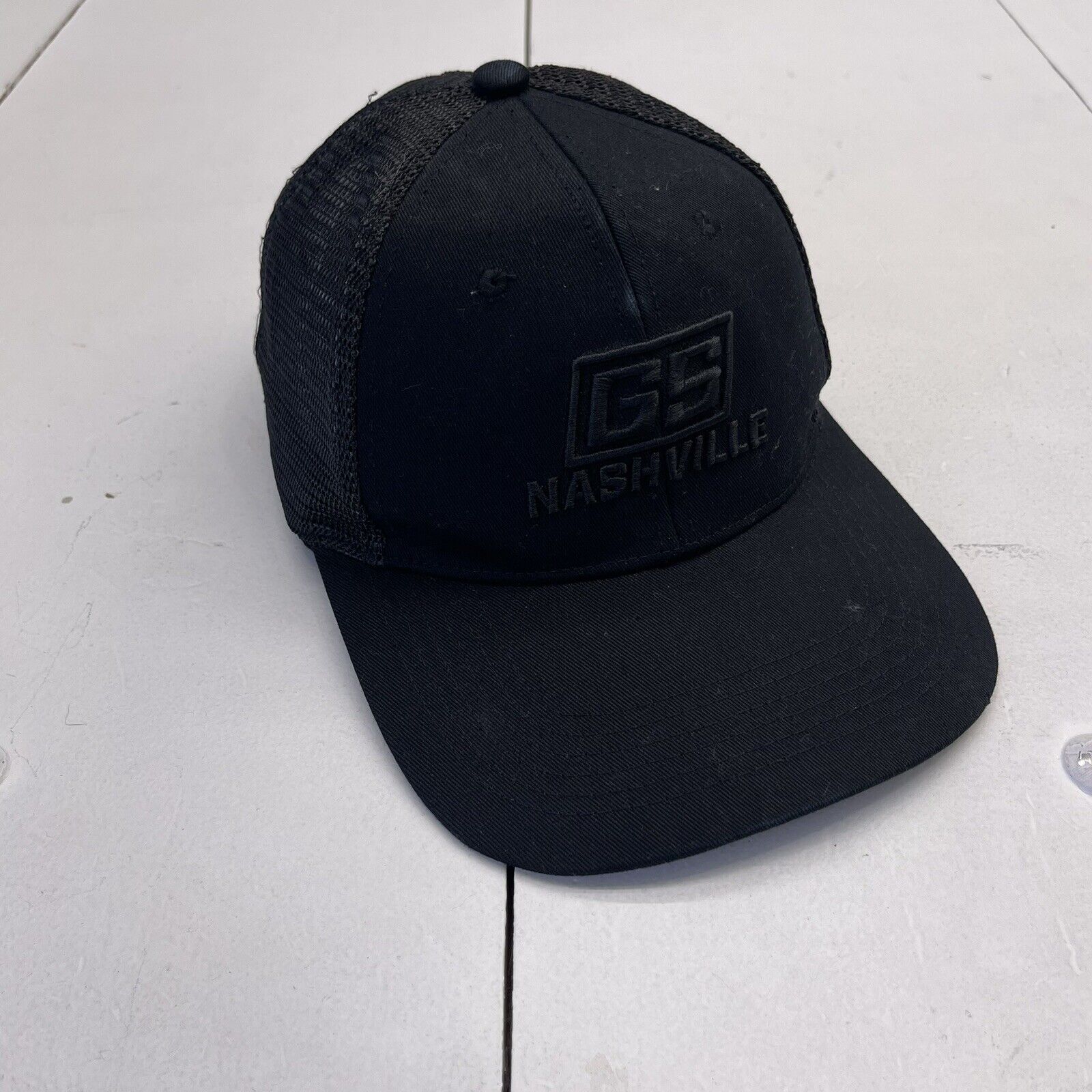 GS Nashville Black Mesh Back Trucker Hat Adults Size OS