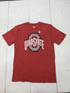 Blue 84 Mens Red Ohio State Short Sleeve Shirt Size Medium