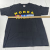Vintage AAA Korea Vetran Black Short Sleeve T Shirt Mens Size Medium
