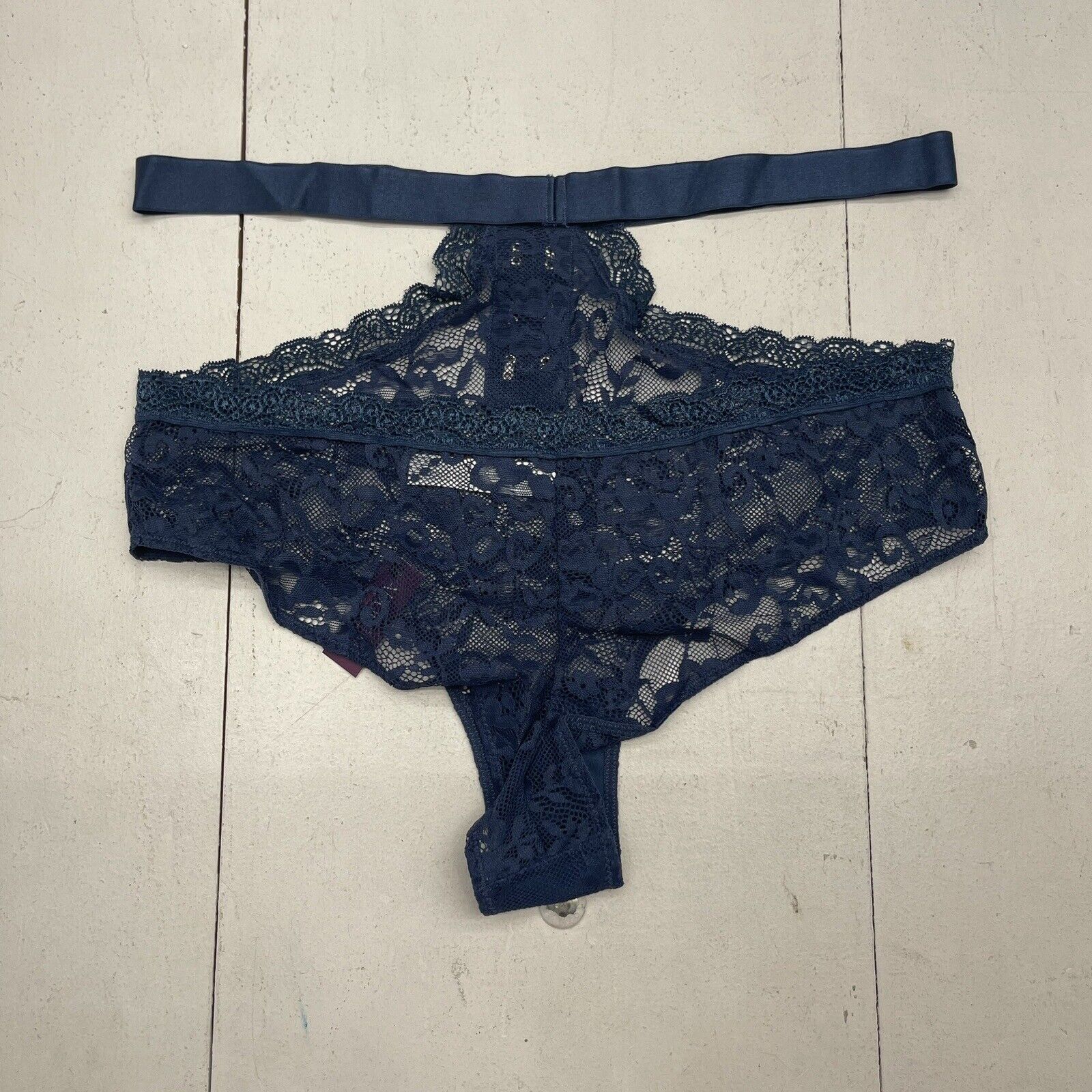 Adore Me Blue Cheeky Lace Underwear Women's Size Large New - beyond exchange