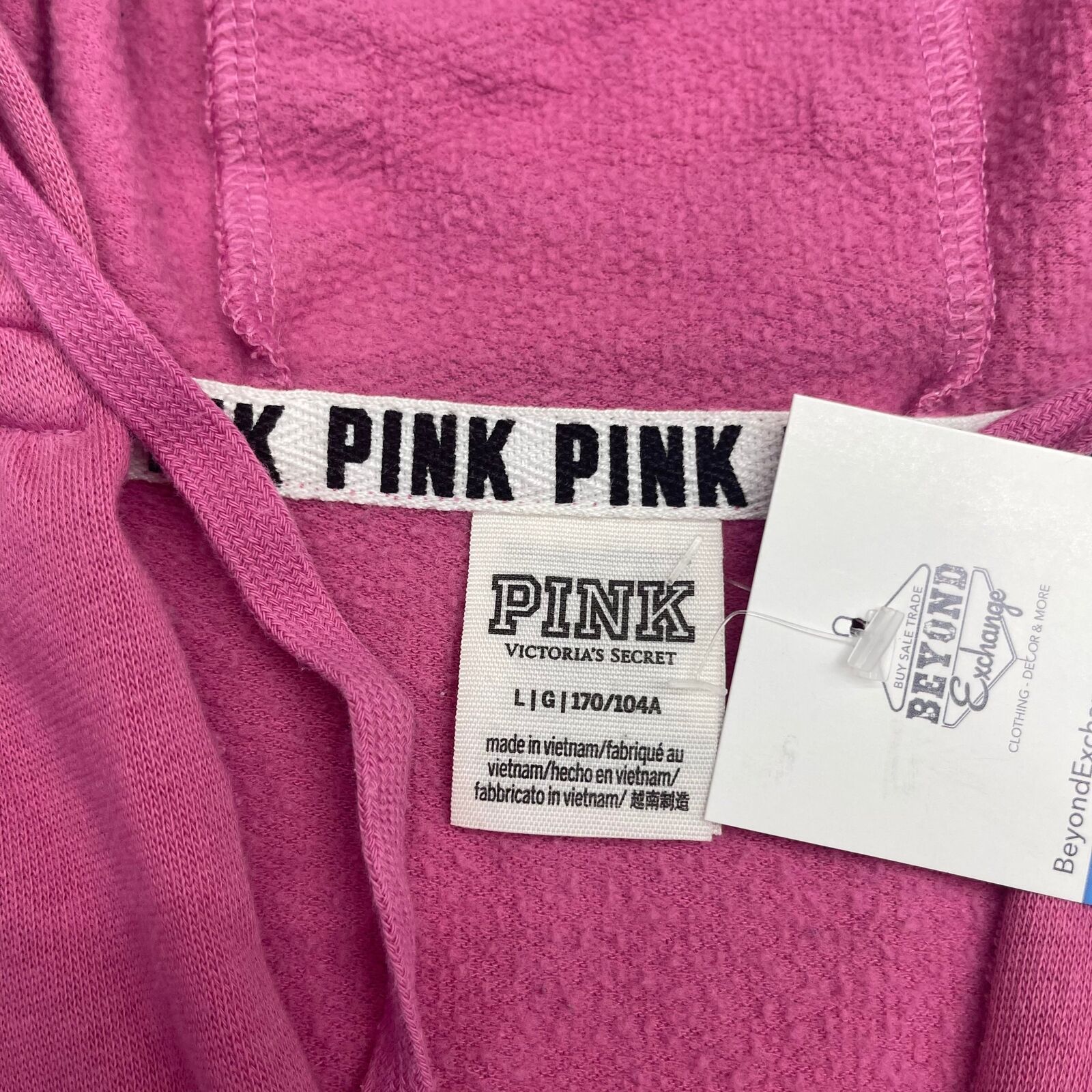 Pink Victoria's Secret Pink Long Sleeve Hooded Sweater Women's Size La -  beyond exchange