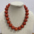 Large Sponge Coral Beaded Necklace Hook Clasp 21” Trapp Boutique