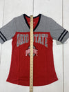 Colosseum Womens Ohio State Red Grey V Neck Tee Size Small