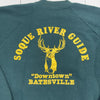 Vintage Soque River Guide Green Graphic Back Crewneck Sweatshirt Adults M/L