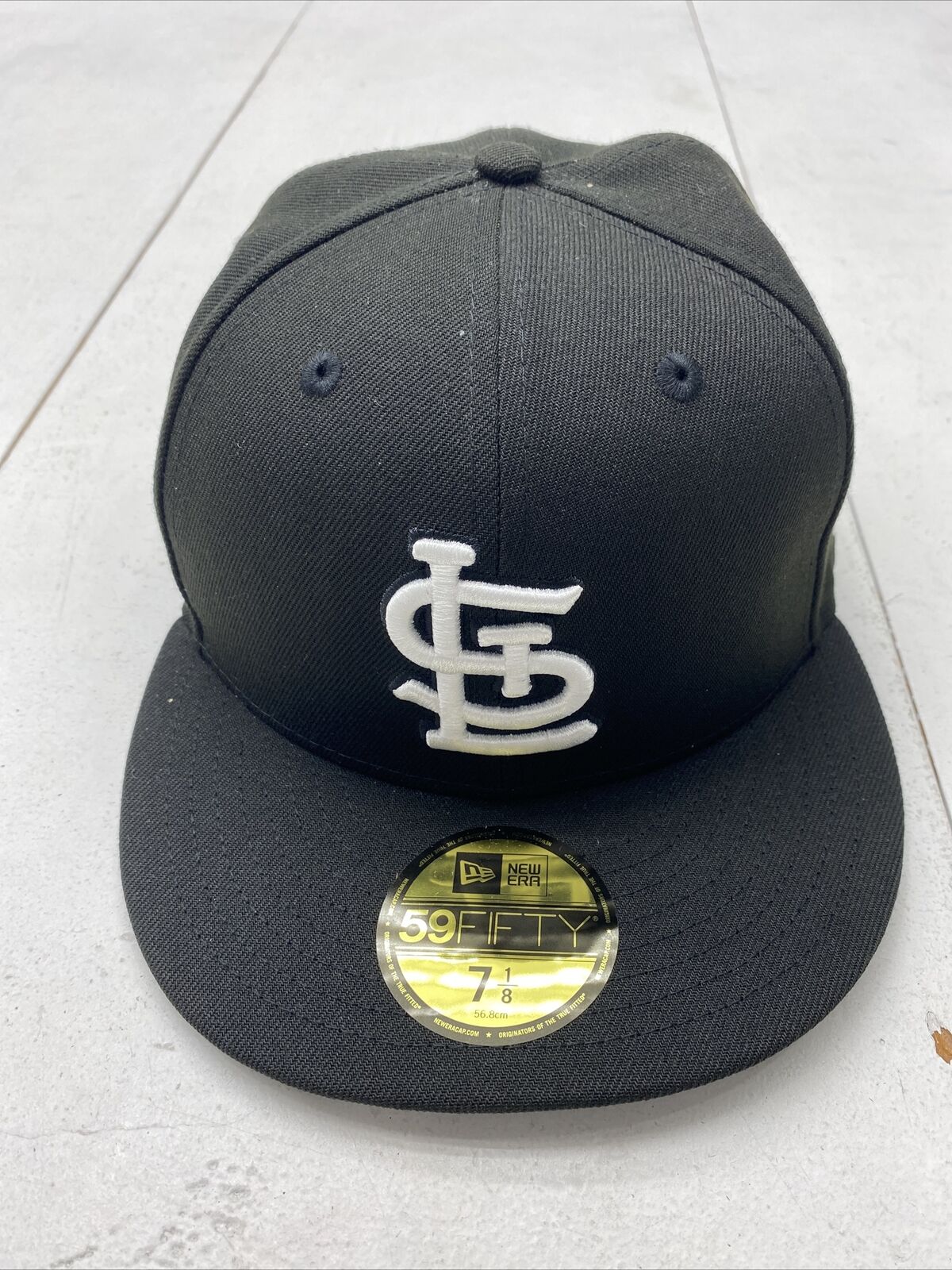 St. Louis Cardinals New Era Black White 59Fifty MLB Fitted Hat