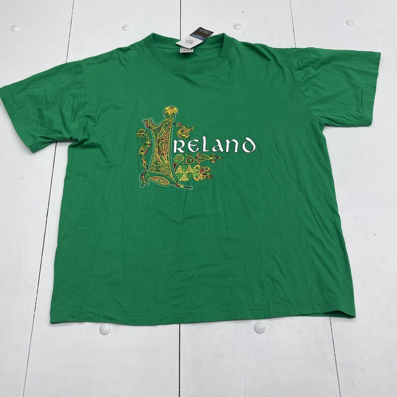 Super Ireland Green Cotton St Patricks Day T Shirt Mens Size Large