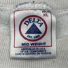 Vintage Delta Holiday Shoebox Comic White Crew Pullover Sweatshirt Adult Size XL