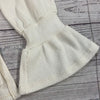 Michael Stars Boutique Chalk V-Neck Long Bell Sleeve Sweater Women Size L NEW