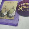 Spunky Soul Silver Crescent Hammered Dangle Earrings New