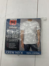 Kirkland Signature Men&#39;s Crew Neck T-shirts Cotton White 6 Pack Size Medium