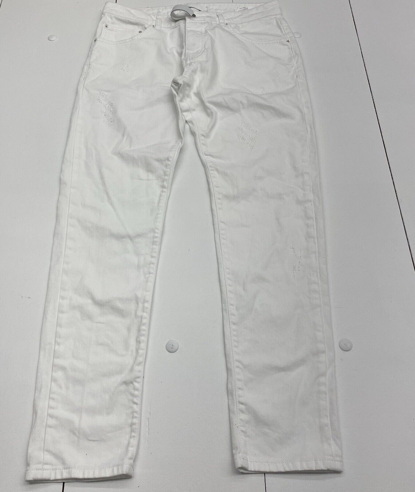 Amiri MX1 Skinny Fit Distressed White Jeans Mens Size 34