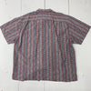Tommy Bahama Mens Red grey Striped Short Sleeve Button Up Size XXL