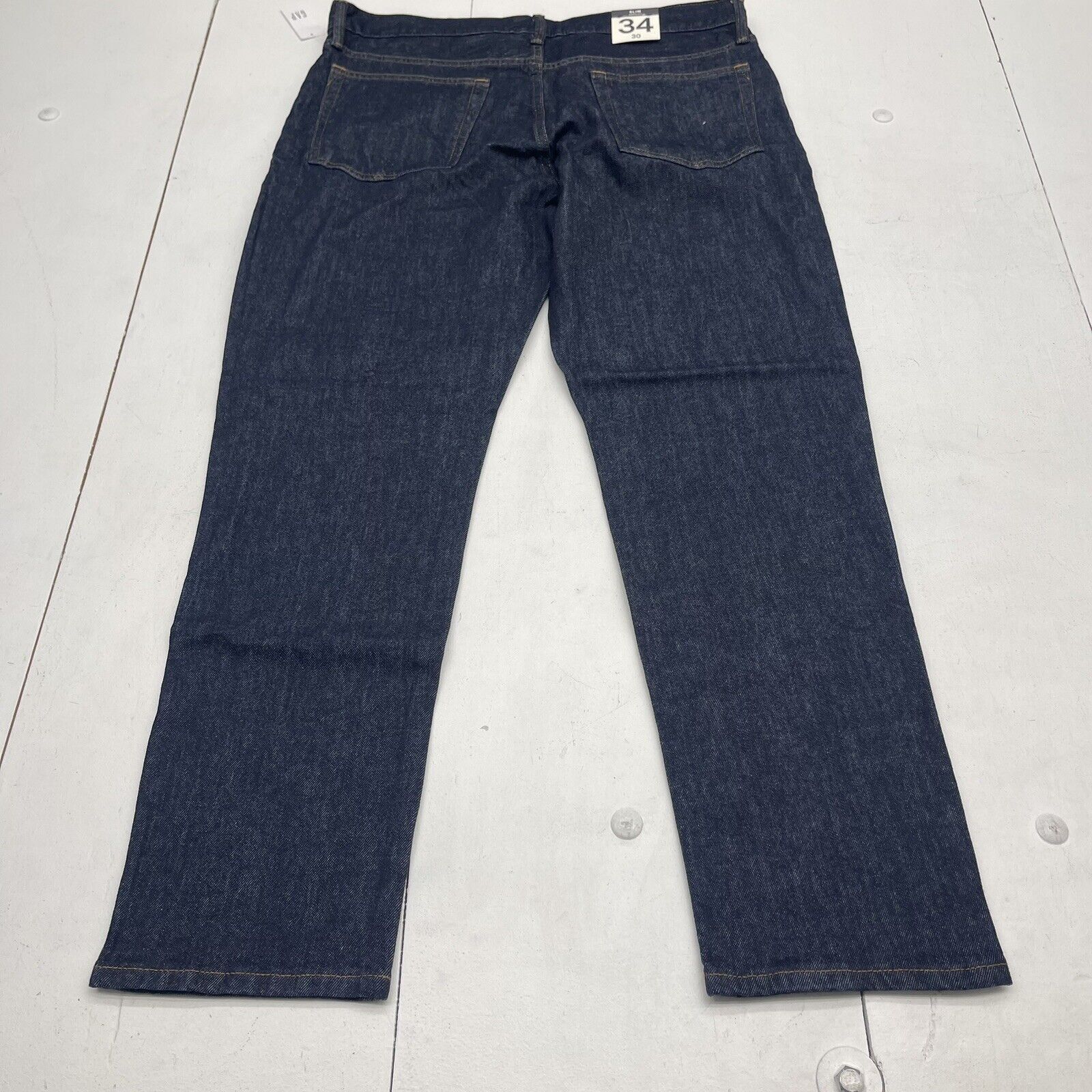 Gap Flex Slim Leg Dark Wash Jeans Mens Size 34x30 New - beyond exchange