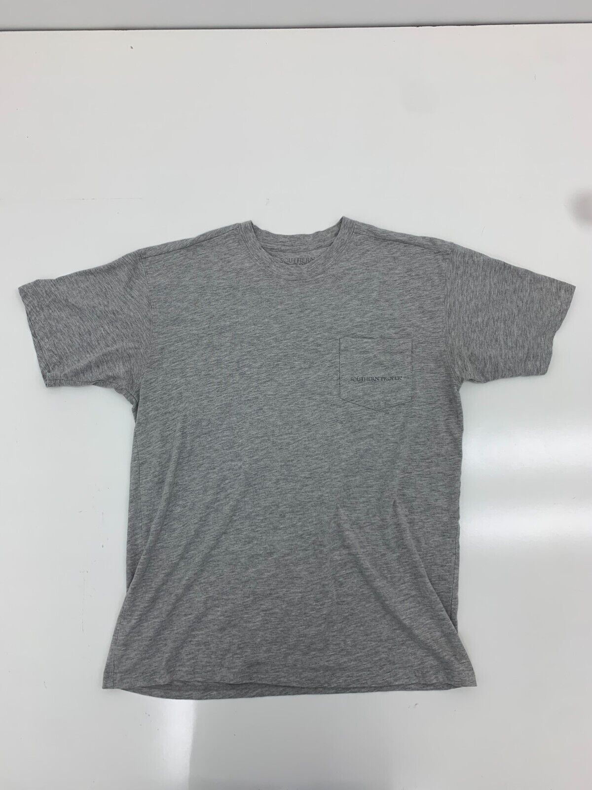 Southern Proper Mens Grey Back Graphic Short Sleeve Shirt Size Medium