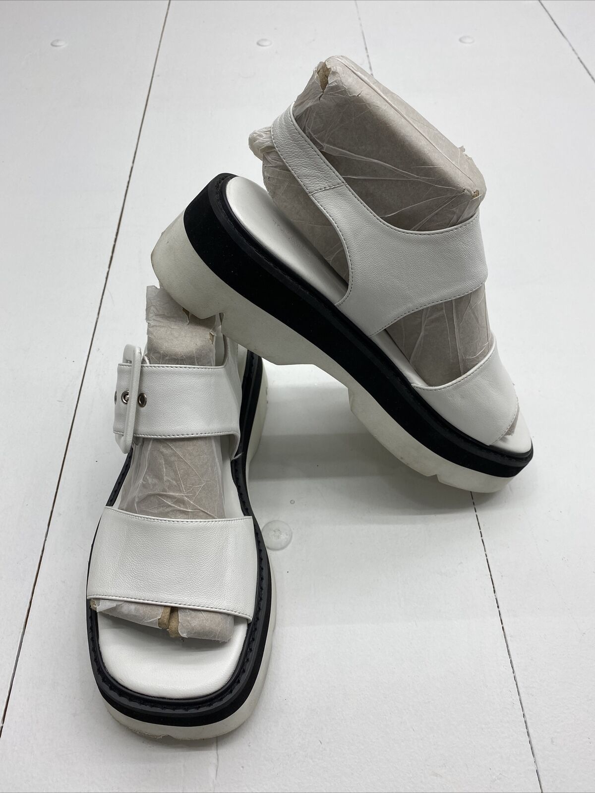 Tony White Platform Sandals Women's Size 8* - beyond exchange
