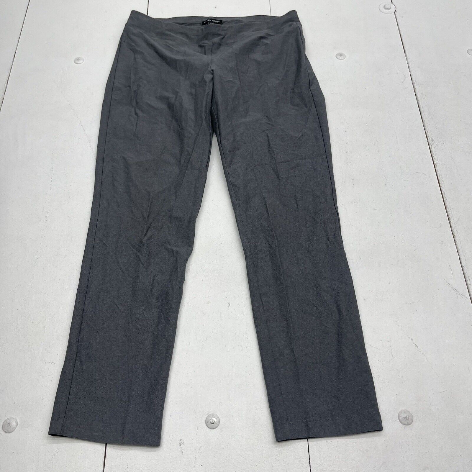 Eileen Fisher Grey Stretch Crepe Slim Ankle Pants Women's Size Small -  beyond exchange