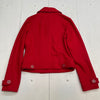 Tulle Red Wool Double Breasted Peacoat Jacket Women’s Size Large