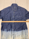 Southern Bliss Mens Blue Bleach Dye Long Sleeve Button Up Size XXL New