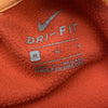 Nike Dri Fit Orange Just Do It Long Sleeve Hoodie Sweatshirt Women Size Medium