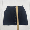 Sezane Black June Alison Button Front Mini Skirt Women’s Size 2 New $130