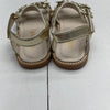 Ginfive Gold Flower Embellised Sandals Youth Girls Size 9 New
