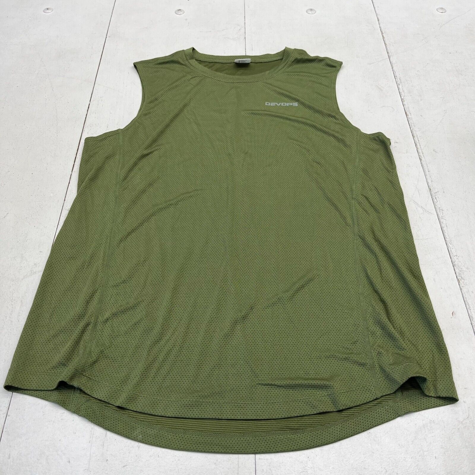 Devops Olive Green Breathable Athletic Tank Top Mens Size Large NEW