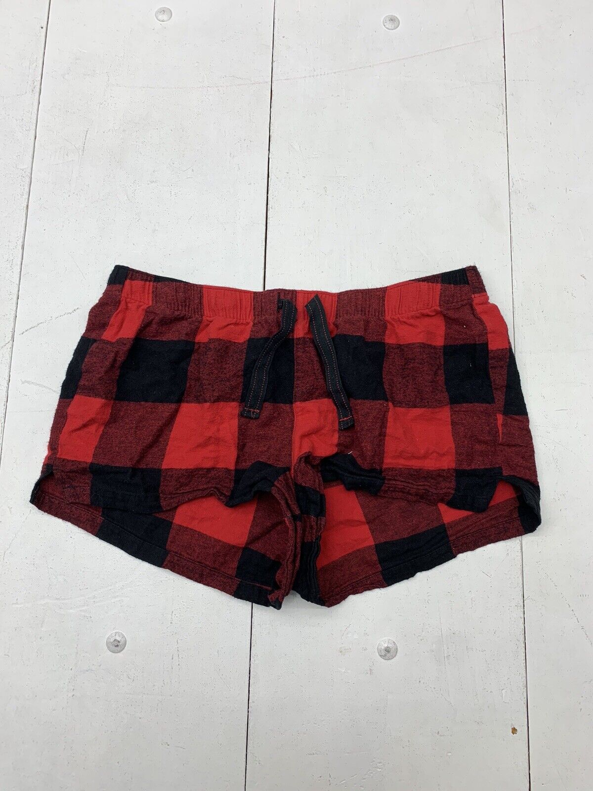 Old Navy Womens Red Black Plaid Pajama Shorts Size Large