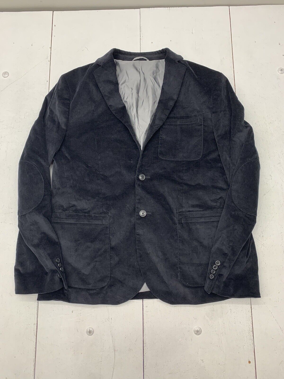Armani Exchange Mens Black Velvet Suit Jacket Size Large