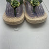 Fashion Green Braided Strappy Flower Embellised Sandals Women’s Size 40