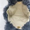 Small Gray Crossbody Tote Bag Shoulder Bag Fleece Faux Fur Hobo Handbag New