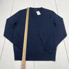 J Crew Merino Wool V Neck Navy Blue Sweater Mens Size Small New Defect