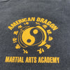 Vintage America Dragon Martial Arts Academy Black T-Shirt Made in USA Size Large